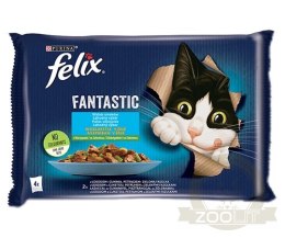 Felix Fantastic Wiejskie Smaki W Galaretce Z Łososiem I Pstrągiem 4x85g