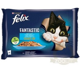 Felix Rybne Smaki W Galaretce Z Łososiem I Gładzicą 4x85g