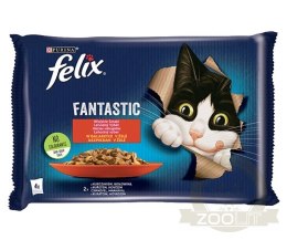 Felix Wiejskie Smaki W Galaretce Z Wołowina I Kurczakiem 4x85g
