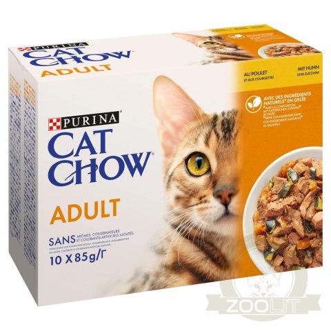 PURINA Cat Chow Adult Kurczak i cukinia Multipack 10x85g PURINA Cat Chow Adult Kurczak i cukinia Multipack 10x85g