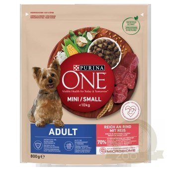PURINA ONE Mini Adult Wołowina, ryż - sucha karma dla psa - 800g PURINA ONE Mini Adult Wołowina, ryż - sucha karma dla psa - 800g