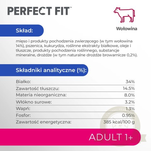 Perfect Fit™ - sucha karma pełnoporcjowa dla dorosłych kotów, bogata w wołowinę 7kg Perfect Fit™ - sucha karma pełnoporcjowa dla dorosłych kotów, bogata w wołowinę 7kg