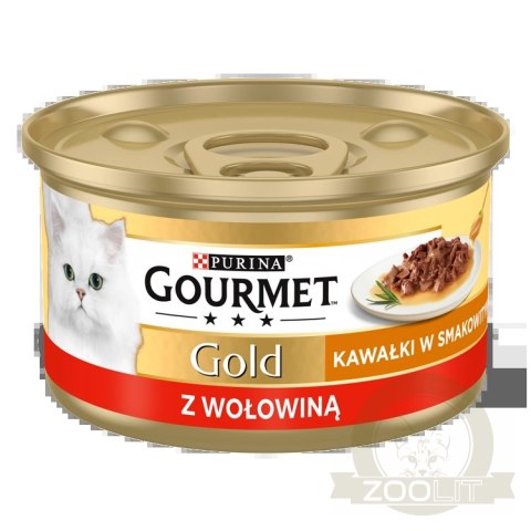 Purina Gourmet Gold Sauce Delight z wołowiną 85g Purina Gourmet Gold Sauce Delight z wołowiną 85g