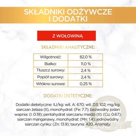 Purina Gourmet Gold Sauce Delight z wołowiną 85g Purina Gourmet Gold Sauce Delight z wołowiną 85g