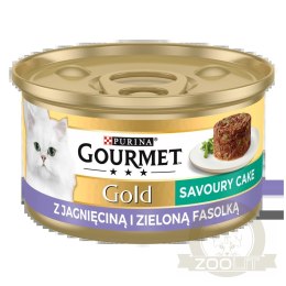 Purina Gourmet Gold Savoury Cake z jagnięciną i zieloną fasolką 85g