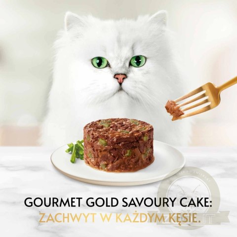 Purina Gourmet Gold Savoury Cake z jagnięciną i zieloną fasolką 85g Purina Gourmet Gold Savoury Cake z jagnięciną i zieloną fasolką 85g