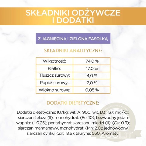 Purina Gourmet Gold Savoury Cake z jagnięciną i zieloną fasolką 85g Purina Gourmet Gold Savoury Cake z jagnięciną i zieloną fasolką 85g
