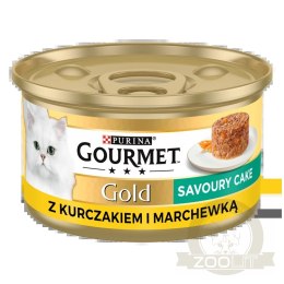 Purina Gourmet Gold Savoury Cake z kurczakiem i marchewką 85g