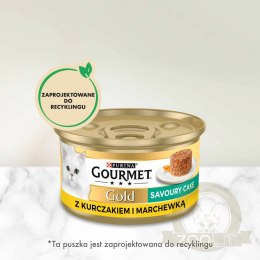 Purina Gourmet Gold Savoury Cake z kurczakiem i marchewką 85g