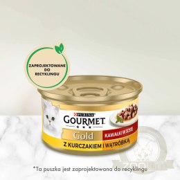 Purina Gourmet Gold kurczak/ wątróbka w sosie 85g