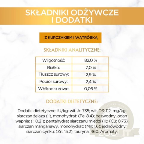 Purina Gourmet Gold kurczak/ wątróbka w sosie 85g Purina Gourmet Gold kurczak/ wątróbka w sosie 85g