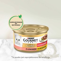 Purina Gourmet Gold łosoś/ kurczak w sosie 85g
