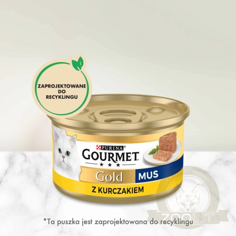 Purina Gourmet Gold mus z kurczakiem 85g Purina Gourmet Gold mus z kurczakiem 85g