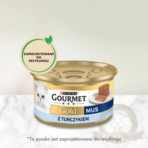 Purina Gourmet Gold mus z tuńczykiem 85g Purina Gourmet Gold mus z tuńczykiem 85g