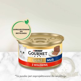 Purina Gourmet Gold mus z wołowiną 85g