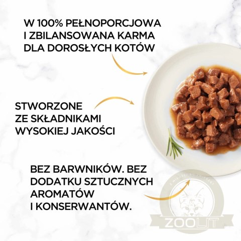 Purina Gourmet Gold z wołowiną i kurczakiem w sosie 85g Purina Gourmet Gold z wołowiną i kurczakiem w sosie 85g