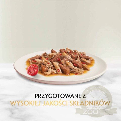 Purina Gourmet Gold z wołowiną i kurczakiem w sosie z pomidorami 85g Purina Gourmet Gold z wołowiną i kurczakiem w sosie z pomidorami 85g