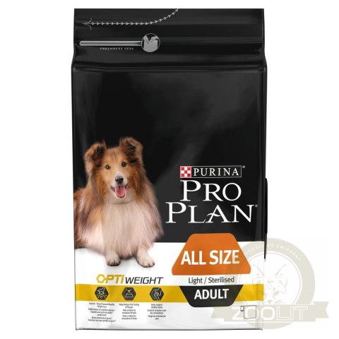 Purina Pro Plan Adult Light Optiweight Sterilised, kurczak i ryż 3kg Purina Pro Plan Adult Light Optiweight Sterilised, kurczak i ryż 3kg