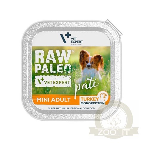 Vetexpert RAW PALEO PATE MINI adult turkey 150g - indyk tacka Vetexpert RAW PALEO PATE MINI adult turkey 150g - indyk tacka