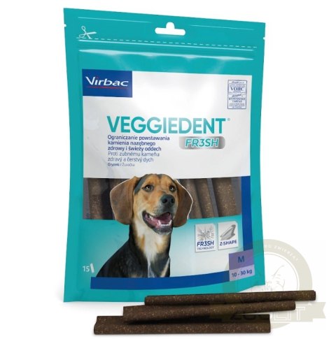 Virbac Veggiedent Fresh Gryzak M (10-30kg) 15sztuk Virbac Veggiedent Fresh Gryzak M (10-30kg) 15sztuk