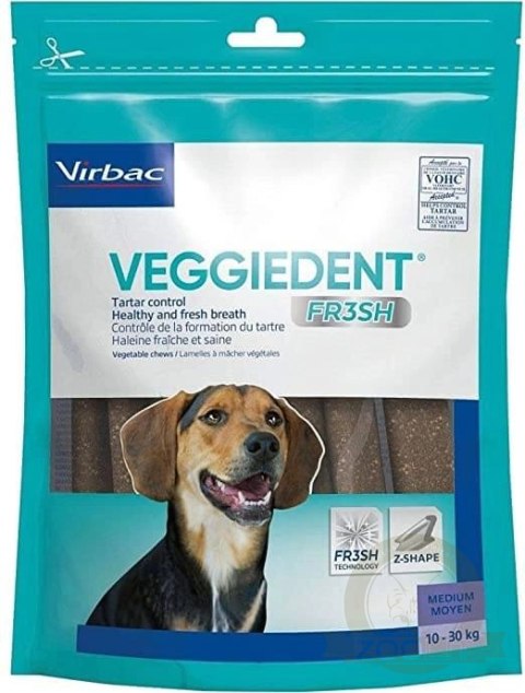 Virbac Veggiedent Fresh Gryzak M (10-30kg) 15sztuk Virbac Veggiedent Fresh Gryzak M (10-30kg) 15sztuk