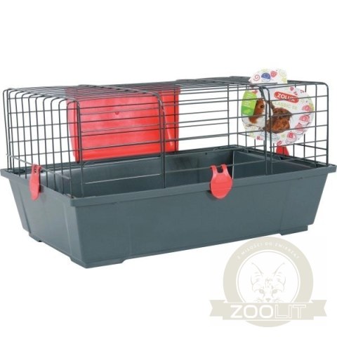 Zolux Klatka Classic 59cm Szaro-Czerwona