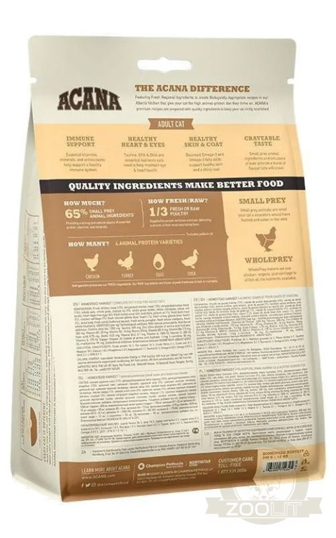 Acana Homestead Harvest Cat 340g Acana Homestead Harvest Cat 340g