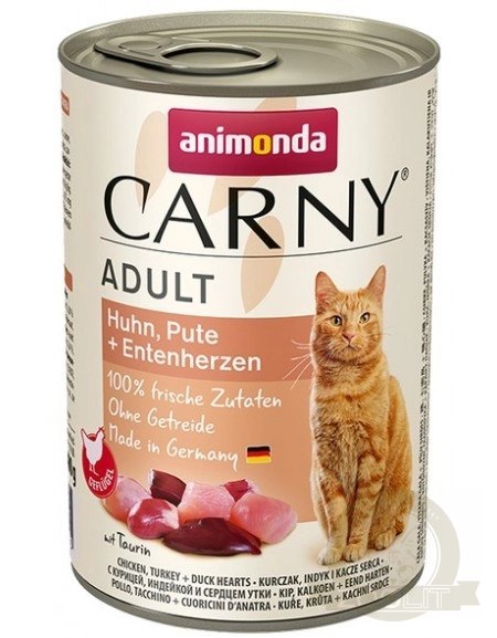 Animonda Cat Carny Adult Kurczak, Indyk I Serca Kaczki 400g Animonda Cat Carny Adult Kurczak, Indyk I Serca Kaczki 400g