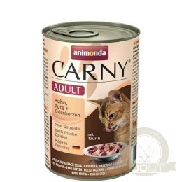 Animonda Cat Carny Adult Kurczak, Indyk I Serca Kaczki 400g