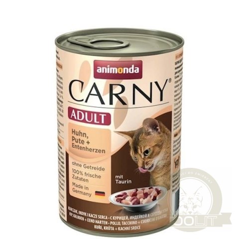 Animonda Cat Carny Adult Kurczak, Indyk I Serca Kaczki 400g Animonda Cat Carny Adult Kurczak, Indyk I Serca Kaczki 400g