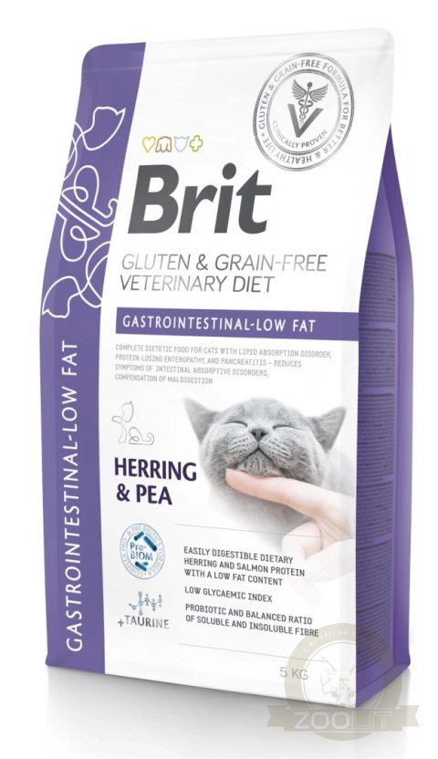 Brit GF Veterinary Diets Cat Gastrointestinal-Low Fat 5kg Brit GF Veterinary Diets Cat Gastrointestinal-Low Fat 5kg