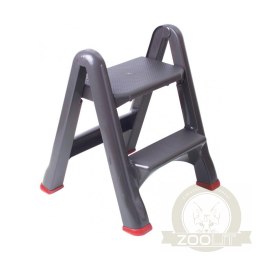 Curver Drabinka Taboret Składany Grafitowo-Czerwony 63 cm