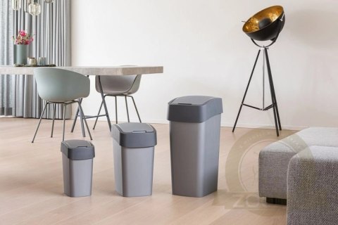 Curver Flip Bin Kosz Na Śmieci Szaro-Grafitowy 10l Curver Flip Bin Kosz Na Śmieci Szaro-Grafitowy 10l