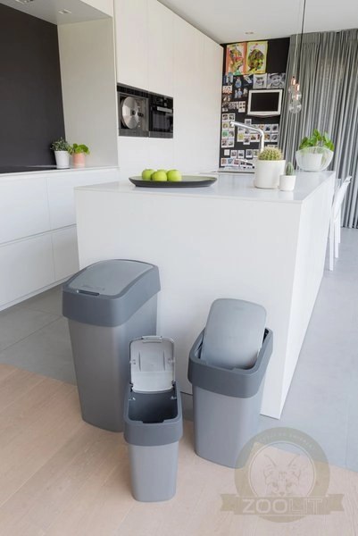 Curver Flip Bin Kosz Na Śmieci Szaro-Grafitowy 10l Curver Flip Bin Kosz Na Śmieci Szaro-Grafitowy 10l