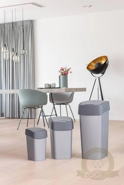 Curver Flip Bin Kosz Na Śmieci Szaro-Grafitowy 10l Curver Flip Bin Kosz Na Śmieci Szaro-Grafitowy 10l