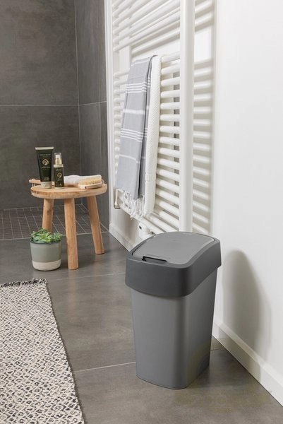 Curver Flip Bin Kosz Na Śmieci Szaro-Grafitowy 10l Curver Flip Bin Kosz Na Śmieci Szaro-Grafitowy 10l
