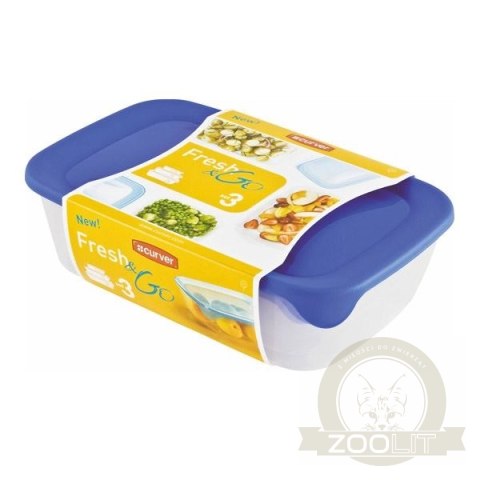 Curver Fresh&Go Zestaw Pojemnik Do Żywności Żółty 2l+1l+0,5l Curver Fresh&Go Zestaw Pojemnik Do Żywności Żółty 2l+1l+0,5l