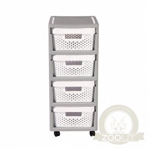 Curver Infinity Regał Ażurowy Biało-Szary 44l Curver Infinity Regał Ażurowy Biało-Szary 44l