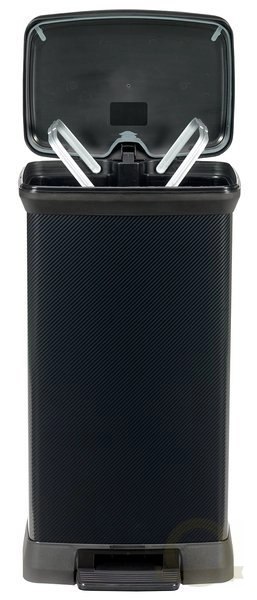 Curver Kosz Na Śmieci Z Pedałem Metalizowany Czarny 50l Curver Kosz Na Śmieci Z Pedałem Metalizowany Czarny 50l