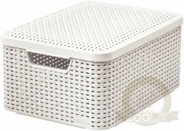 Curver Rattan Style Koszyk Z Pokrywą Kremowy M