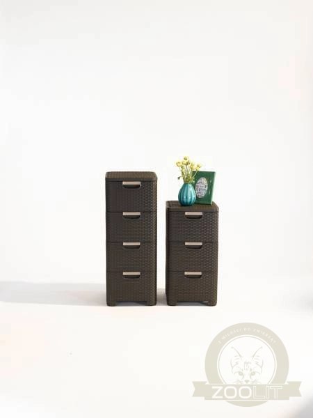 Curver Style Regał Z Szufladami Ciemny Brąz 42l Curver Style Regał Z Szufladami Ciemny Brąz 42l