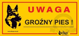 Dingo Metalowa Tabliczka Ostrzegawcza 