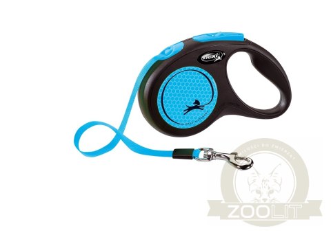 Flexi Smycz Classic M Taśma 5m Do 25kg Neon Blue Flexi Smycz Classic M Taśma 5m Do 25kg Neon Blue