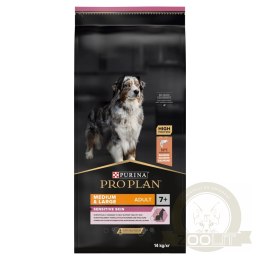 Purina Pro Plan Medium & Large 7+ Sensitive Optiderma Łosoś I Ryż 14kg