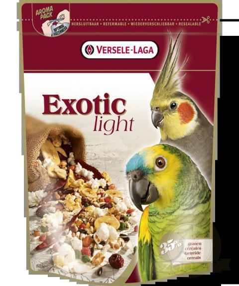Versele-Laga Exotic Light - Mieszanka Z Prażonymi Ziarnami Dla Dużych I Średnich Papug 750g Versele-Laga Exotic Light - Mieszanka Z Prażonymi Ziarnami Dla Dużych I Średnich Papug 750g