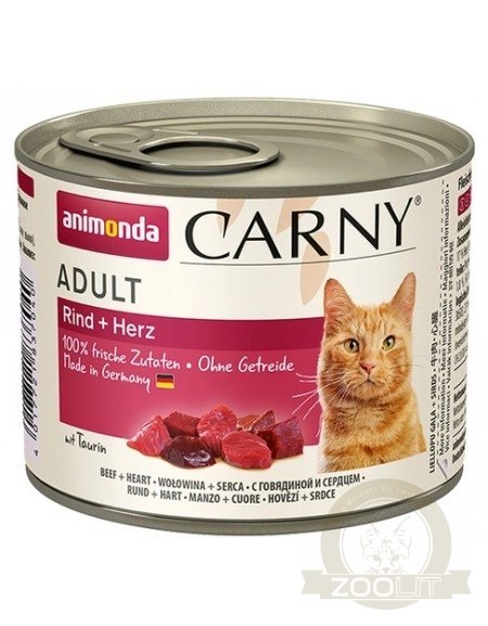 Animonda Cat Carny Adult Wołowina I Serca 200g Animonda Cat Carny Adult Wołowina I Serca 200g