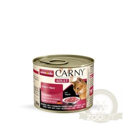 Animonda Cat Carny Adult Wołowina I Serca 200g