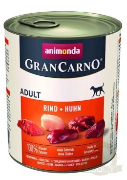 Animonda GranCarno Adult Dog Wołowina + Kurczak 800g