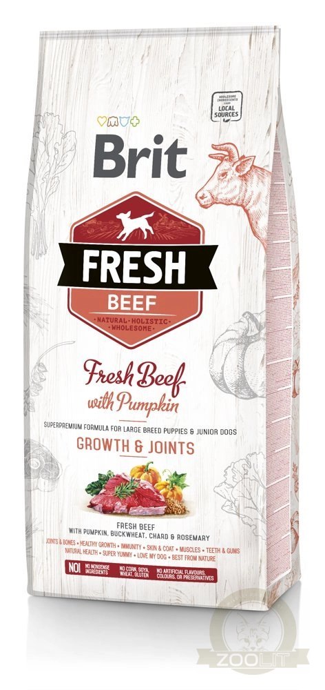 Brit Fresh Beef & Pumpkin Puppy Large Growth & Joints 12kg Brit Fresh Beef & Pumpkin Puppy Large Growth & Joints 12kg