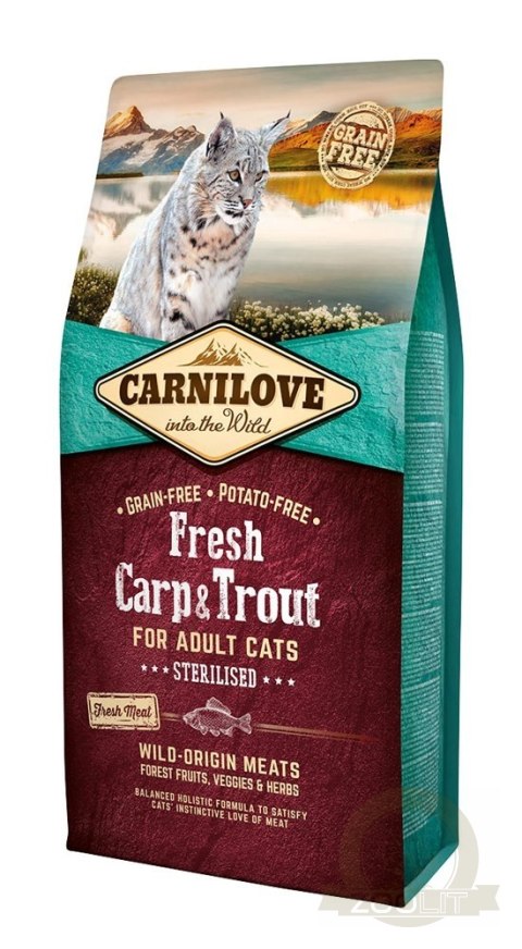 Carnilove Cat Fresh Carp&Trout Sterilised For Adult 6kg Carnilove Cat Fresh Carp&Trout Sterilised For Adult 6kg